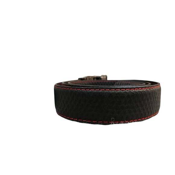 PLATINI Men’s Medium Textured Black Auto Press Gold Tone Panther Belt Buckle NWT - Picture 2 of 5